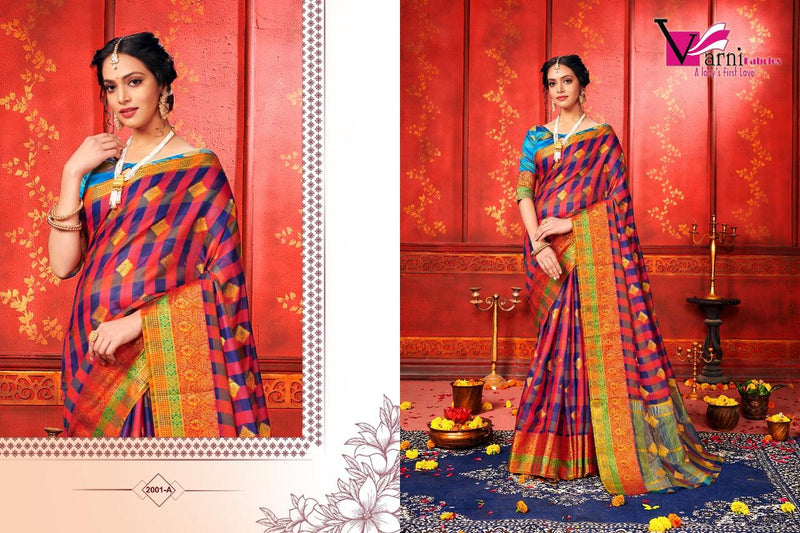 Varni Fabric Hansika Silk Art Fabric Fancy Wear Saree In Silk