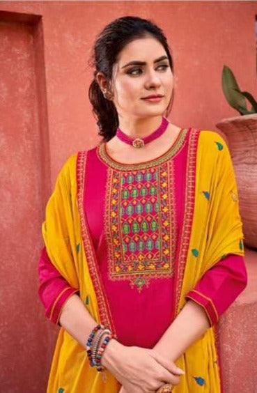 Kalarang Fashion Harika Jam Silk Cotton Designer Party Wear Salwar Kameez