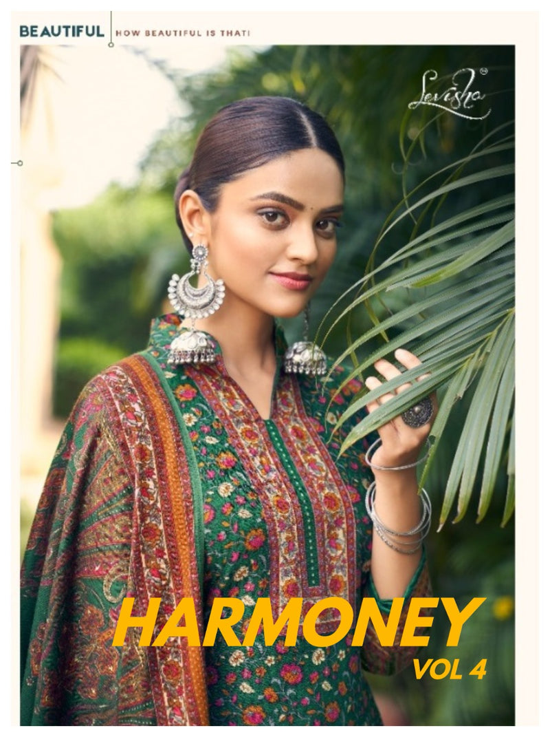 Levisha Harmoney Vol 4 Pashmina Printed Excellent Premium Work Stylish Designer Salwar Suit