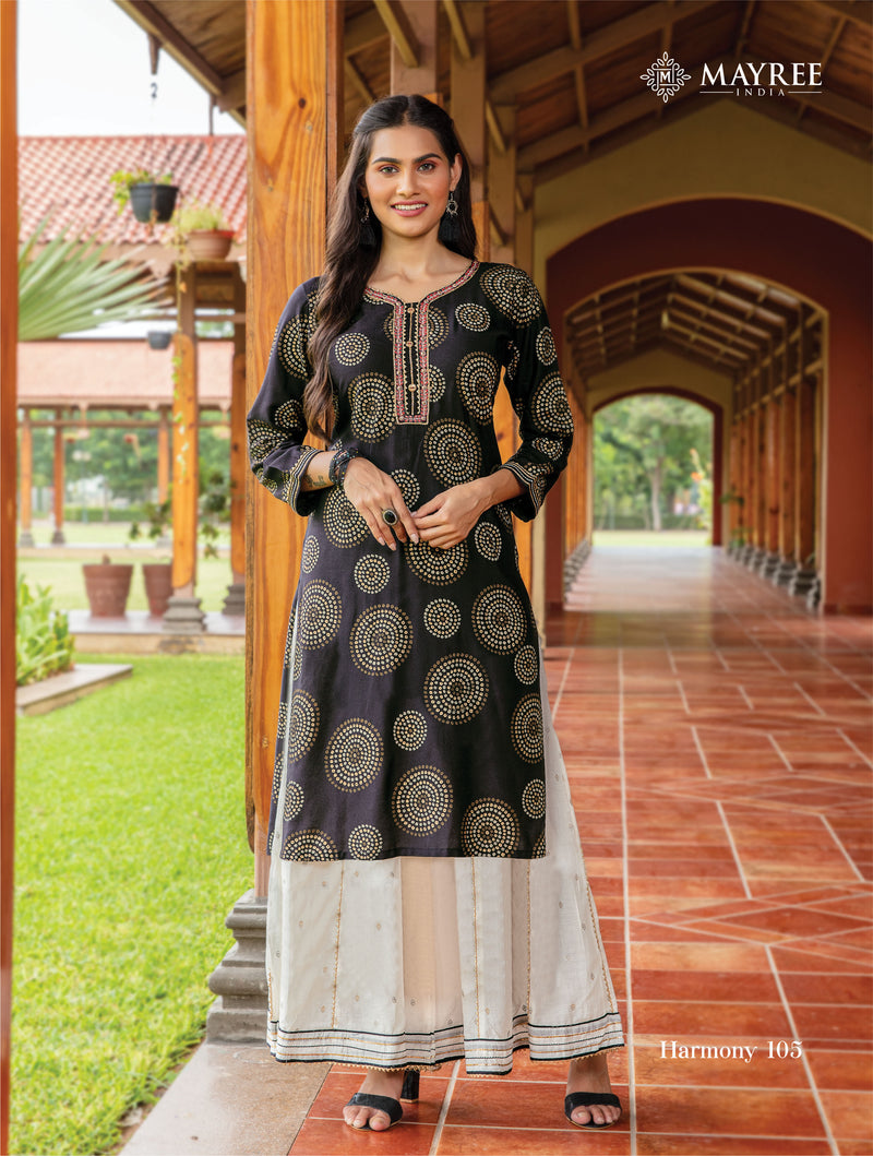 Mayree India Harmony Muslin Fancy Stylish Festive Wear Kurtis With Skirt