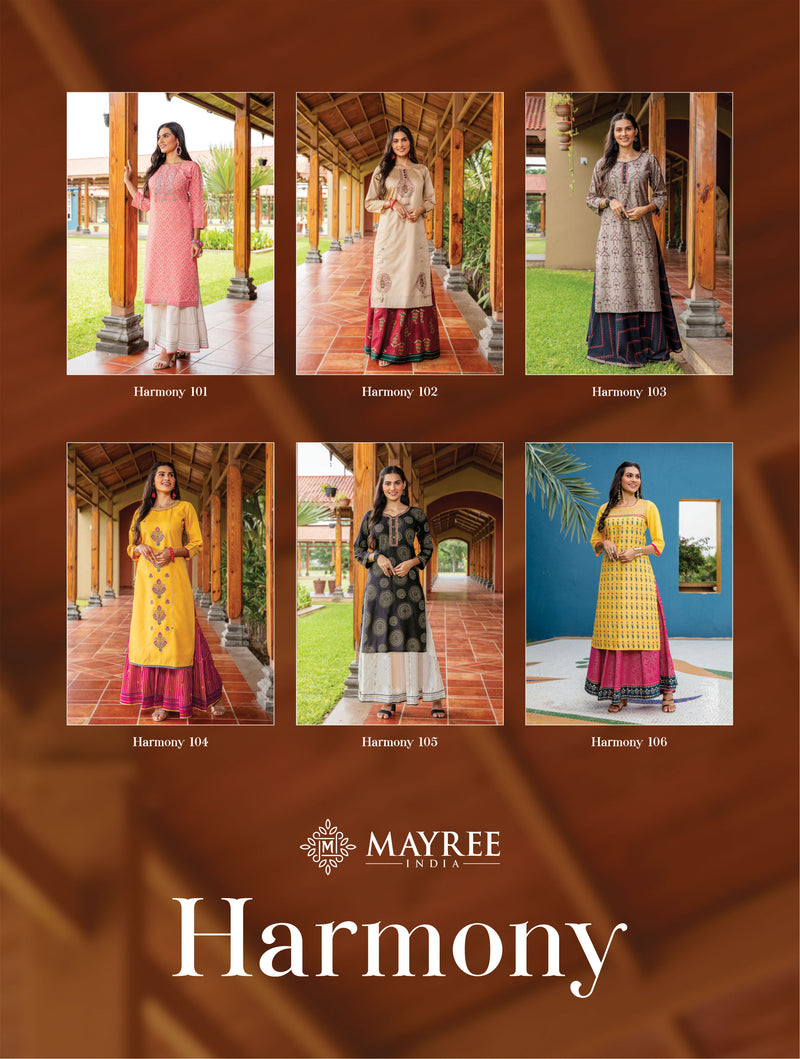 Mayree India Harmony Muslin Fancy Stylish Festive Wear Kurtis With Skirt