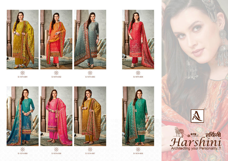 Alok Suit Harshini Pashmina With Fancy Work Stylish Designer Casual Wear Salwar Kameez