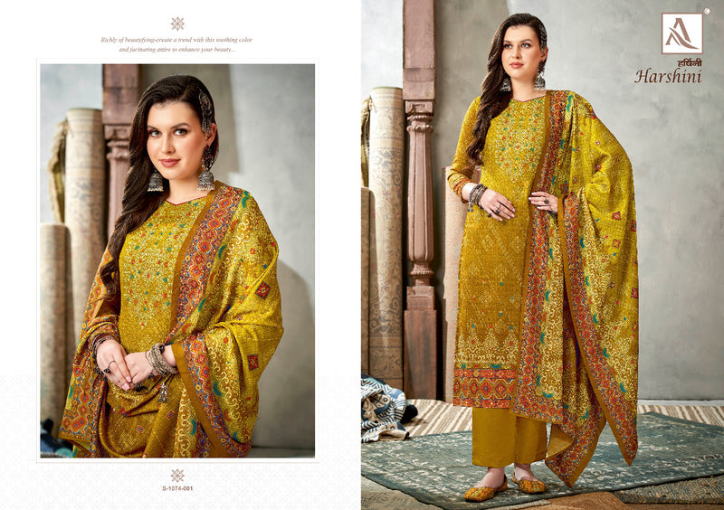 Alok Suit Harshini Pashmina With Fancy Work Stylish Designer Casual Wear Salwar Kameez