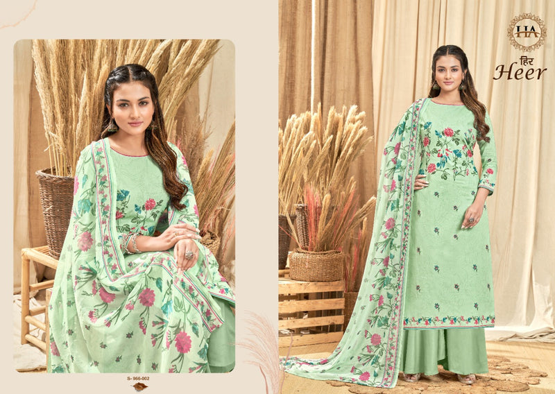 Alok Suit Heer Cambric Cotton With Printed Work Stylish Designer Festive Wear Salwar Kameez