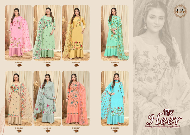 Alok Suit Heer Cambric Cotton With Printed Work Stylish Designer Festive Wear Salwar Kameez