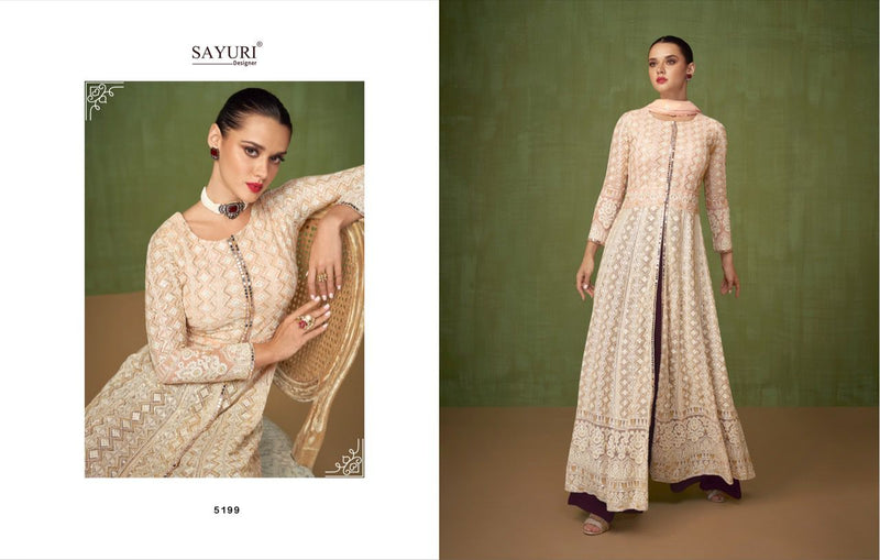 Sayuri Heer Georgette With Heavy Embroidery Work Stylish Designer Wedding Wear Long Kurti