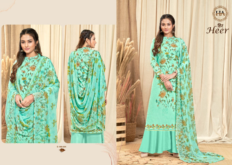 Alok Suit Heer Cambric Cotton With Printed Work Stylish Designer Festive Wear Salwar Kameez