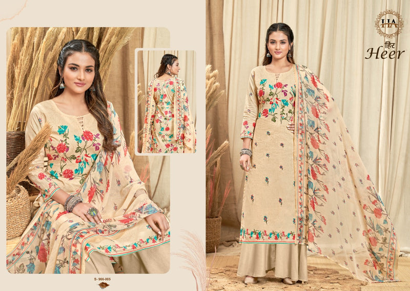 Alok Suit Heer Cambric Cotton With Printed Work Stylish Designer Festive Wear Salwar Kameez