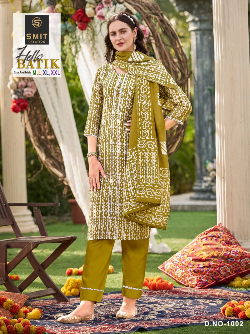 Poonam Designs Hello Batik Chanderi With Printed Work Stylish Designer Casual Look Kurti