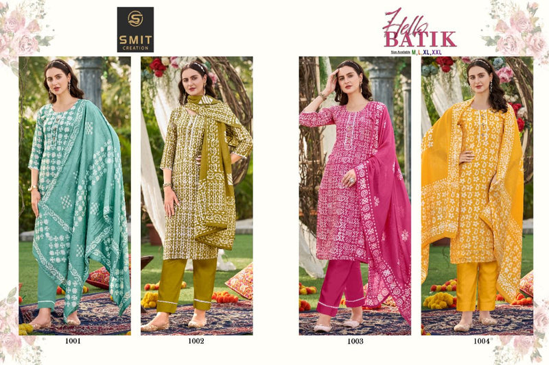 Poonam Designs Hello Batik Chanderi With Printed Work Stylish Designer Casual Look Kurti
