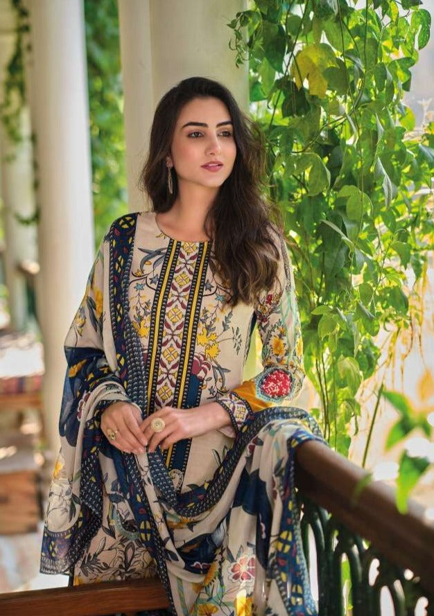 Aqsa Fashion Hurma Cambric Cotton Pakistani Style Printed Festive Wear Salwar Suits