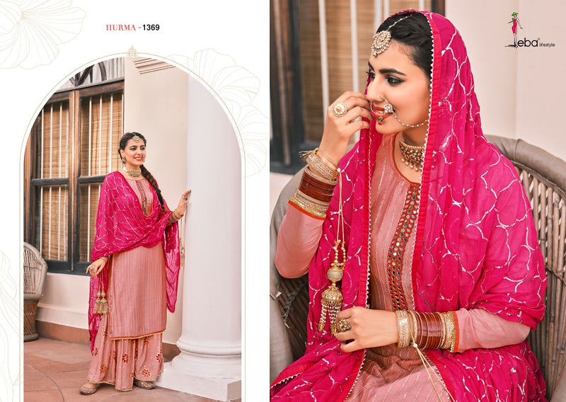 Eba Lifestyle Hurma 37 Fox Georgette Party Wear Sharara Salwar Suits With Embroidery