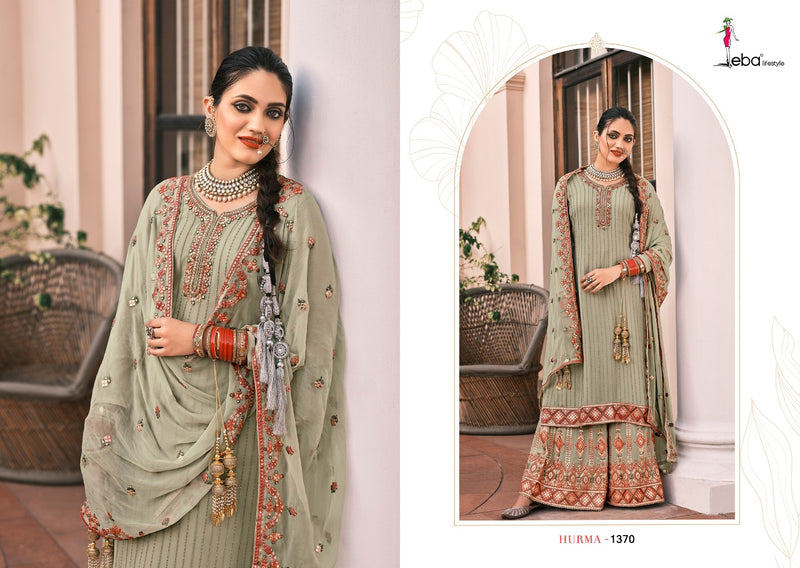 Eba Lifestyle Hurma 37 Fox Georgette Party Wear Sharara Salwar Suits With Embroidery