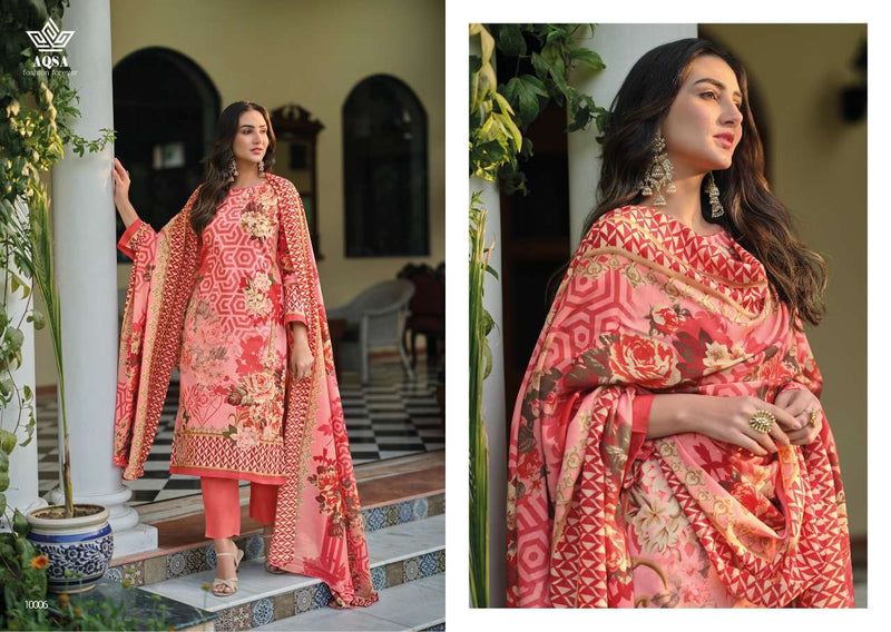 Aqsa Fashion Hurma Cambric Cotton Pakistani Style Printed Festive Wear Salwar Suits