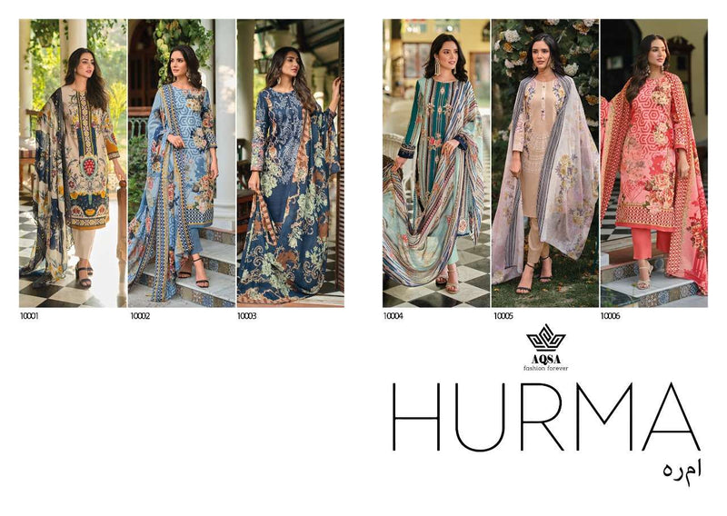 Aqsa Fashion Hurma Cambric Cotton Pakistani Style Printed Festive Wear Salwar Suits