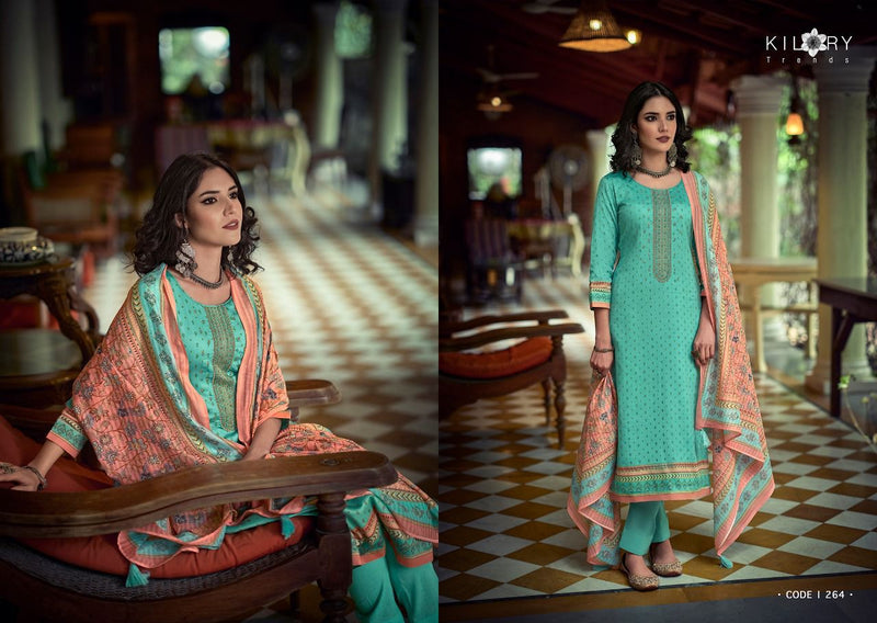Kilory Trends Husna Jam Cotton Party Wear Salwar Suits With Fancy Embroidery