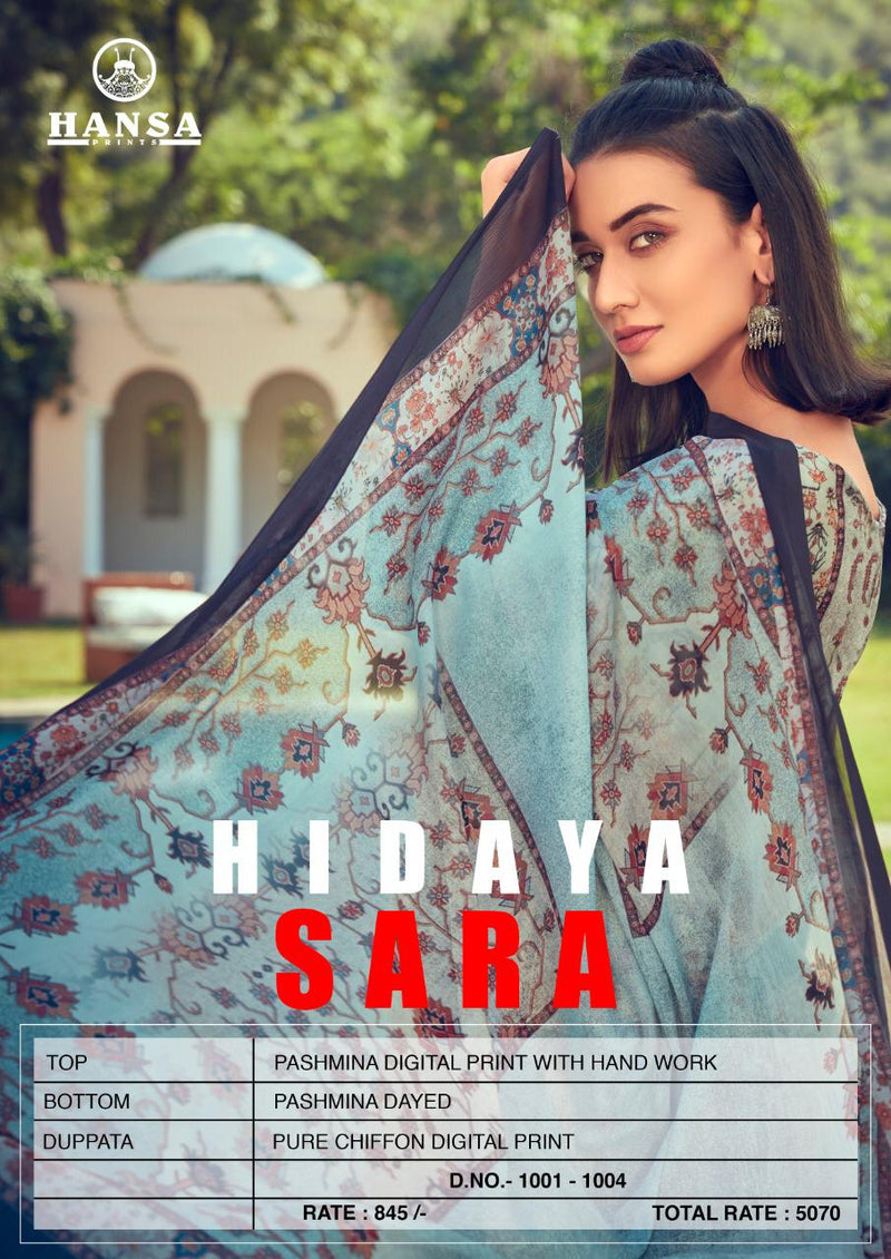 Hansa Presents Hidaya Sara Pashmina Winter Wear Salwar Kameez