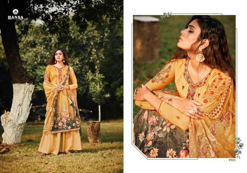 Hansa Presents Somya Crape Designer Wear Salwar Suit Collection