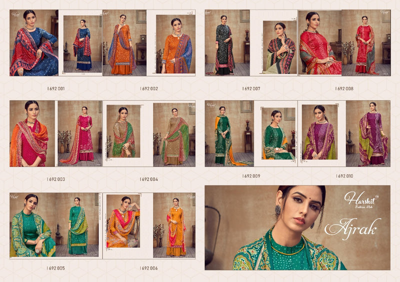 Harshit Fashion Hub Ajrakh Jam Digital Printed Casual Daily Wear Salwar Kameez