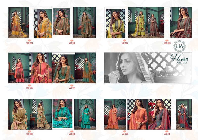 Harshit Fashion Hub Arfaana Pure Cotton Digital Print Swarovski Work Salwar Suit