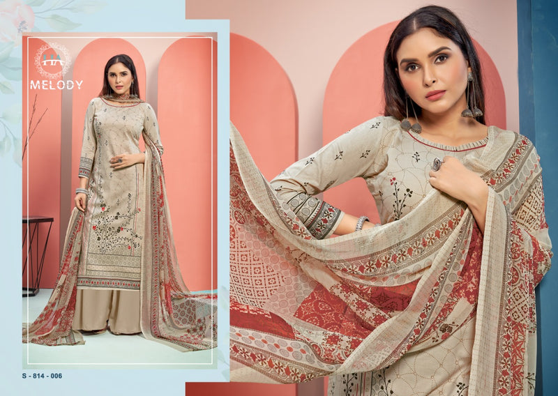 Harshit Fashion Hub Launch Melody Cambric Cotton Designer Embroidery Work Fancy Casual Wear Salwar Suits