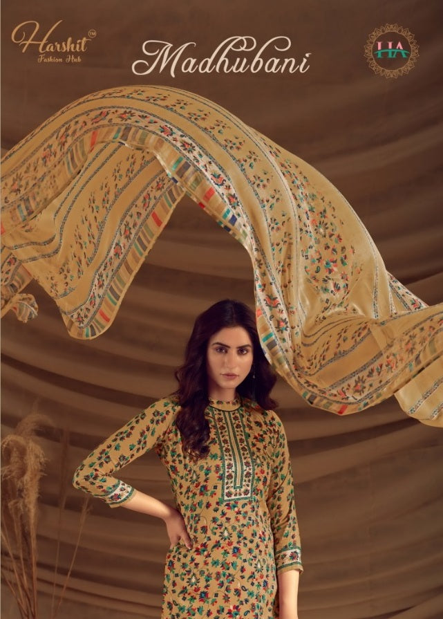 Harshit Fashion Hub Madhubani Jam Digital Print With Diamond Work Fancy Salwar Suits With Dupatta