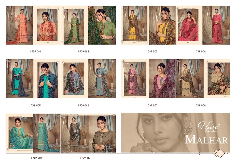 Harshit Fashion Hub Malhar Cambric Digital Print Mirror Work Salwar Suits