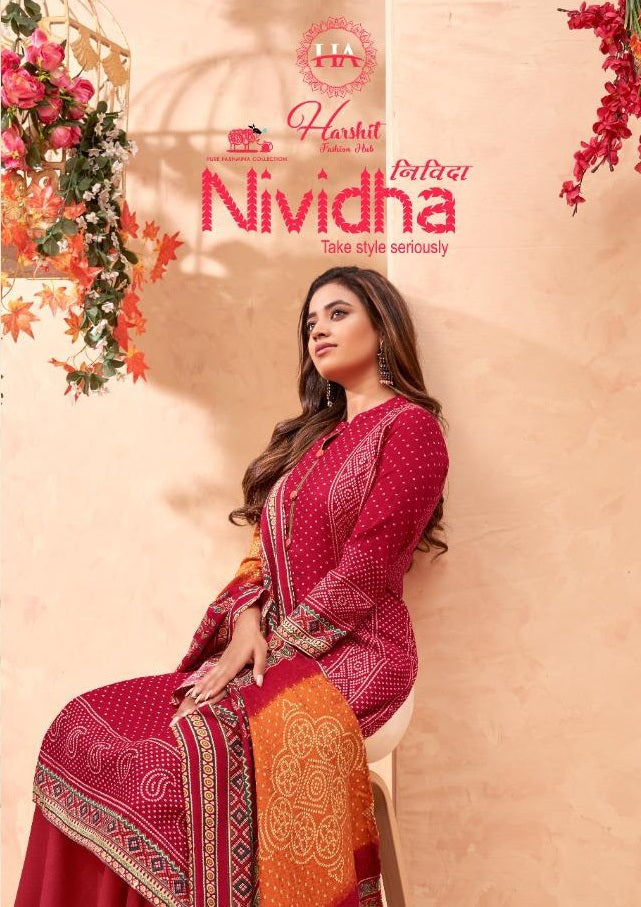 Harshit Fashion Hub Nividha Pashmina Digital Style Print Suit