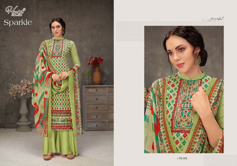Harshit Fashion Hub Sparkle Pure Cambric Cotton Exclusive Stylish Regular Wear Salwar Kameez