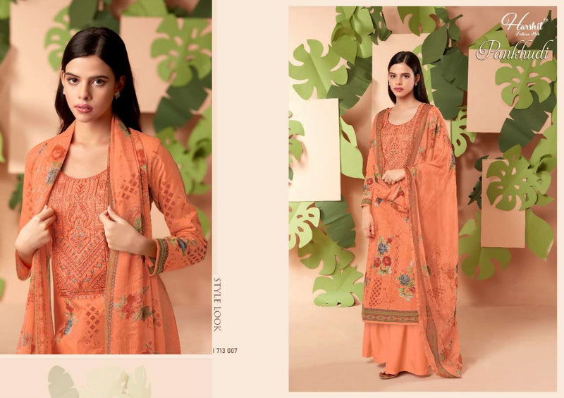 Harshit Fashion Pankhudi Cotton Digital Print With Embroidery Work Summer Wear Exclusive Salwar Suits