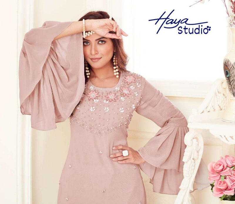 Haya Studio Hs Vol 1107 Readymade Handwork Stylish Pakistani Kurti
