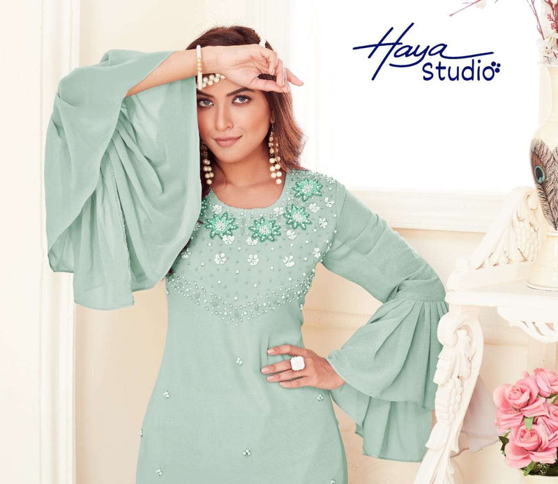 Haya Studio Hs Vol 1107 Readymade Handwork Stylish Pakistani Kurti