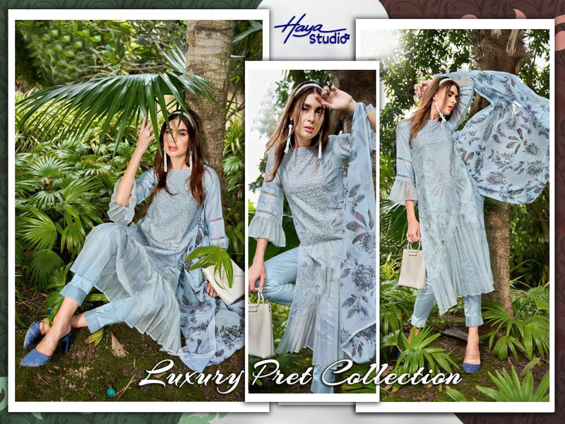 Haya Studio Lpc 109 Pure Jam Silk Cotton Pakistani Wear Pret Kurti