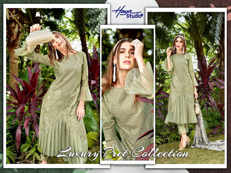 Haya Studio Lpc 109 Pure Jam Silk Cotton Pakistani Wear Pret Kurti