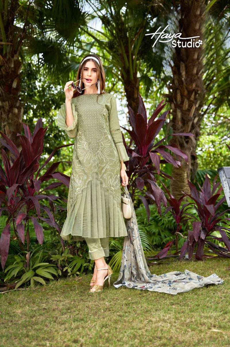 Haya Studio Lpc 109 Pure Jam Silk Cotton Pakistani Wear Pret Kurti