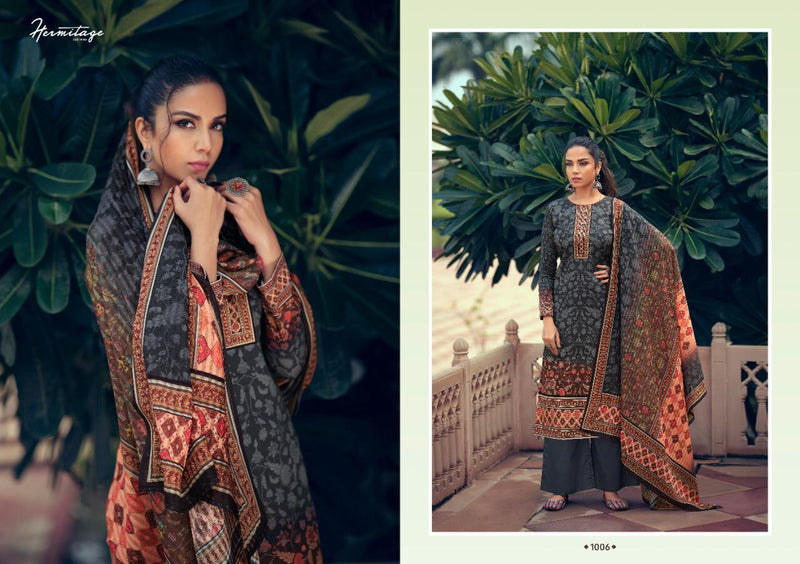 Hermitage Clothing Zara Jam Satin Print With Swarovski Work Salwar Kameez