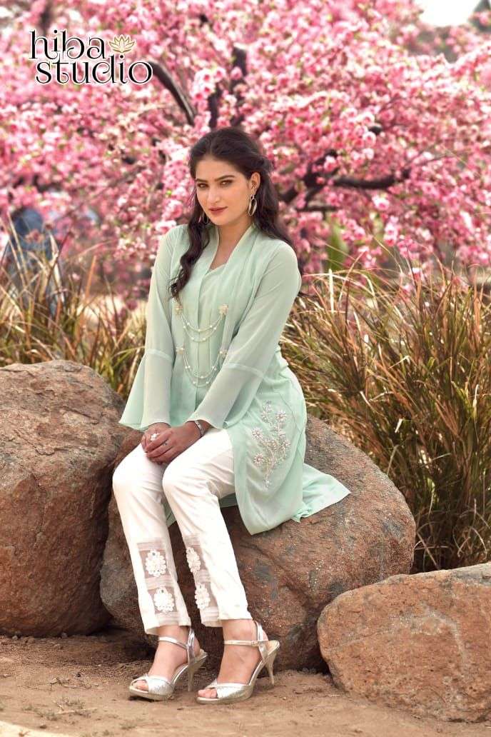 Hiba Studio Presents Lpc Vol 41 Georgette Designer Stylish Pakistani Kurti