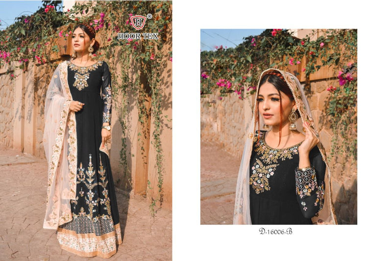 Hoor Tex 16006 Fox Georgette With Embroidery Stone Work Pakistani Suit