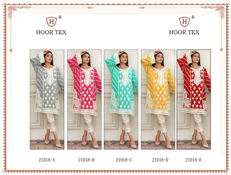 Hoor Tex 21018 Cotton With Heavy Emboridery Sequence Work Salwar Kameez