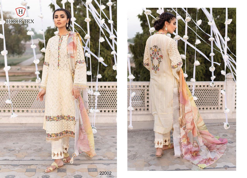 Hoor Tex 22002 Lawn Cotton With Embroidered Work Casual Wear Suit