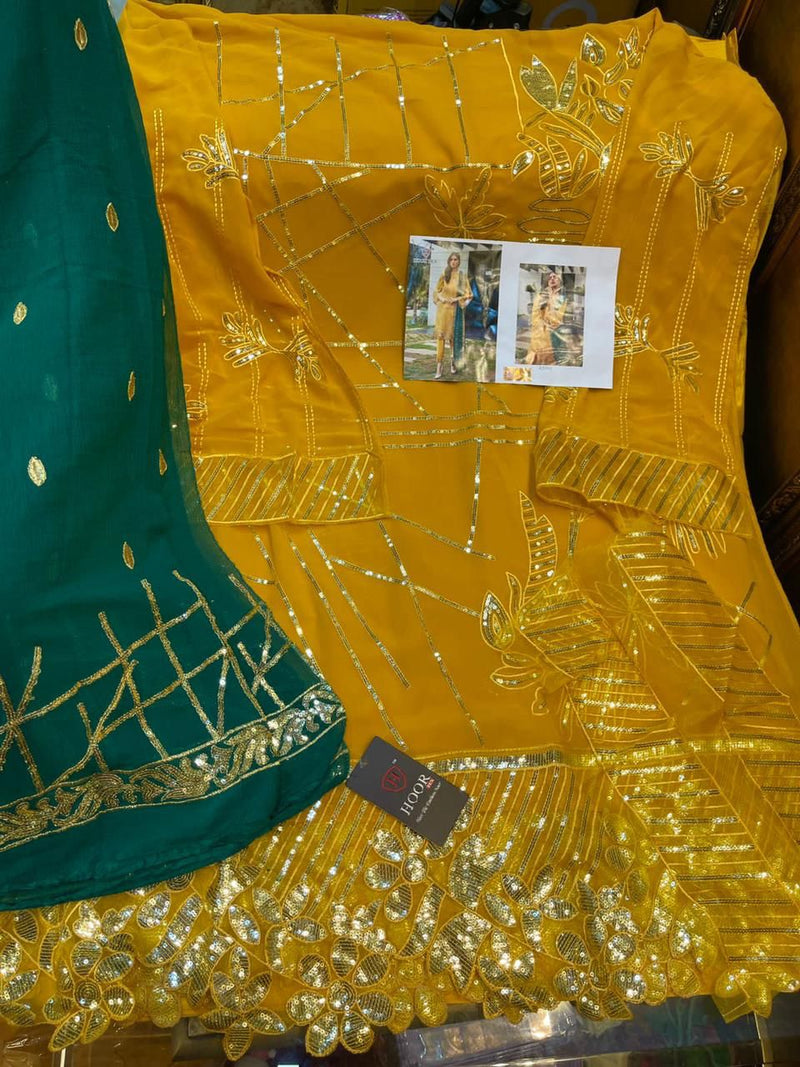 Hoor Tex 23014 Heavy Georgette Heavy Embroidery Sequence Work Salwar Suit