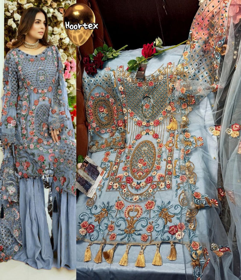 Hoor Tex Colour Star Vol 1 Net With Heavy Embroidery Work Exclusive Heavy Party Wear Salwar Kameez