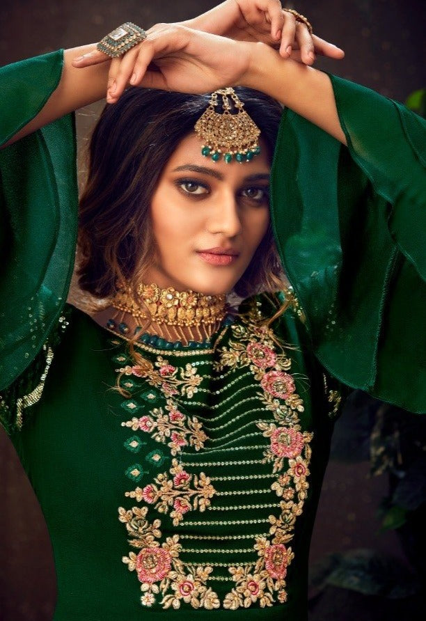 Hot Lady Mahika Georgette With Heavy Embroidery Work Attractive Look Pakistani Salwar Kameez