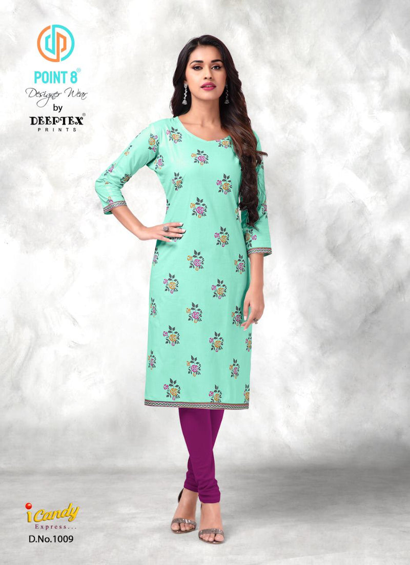 Deeptex Print I Candy Express Cotton Daily Wear Kurtis