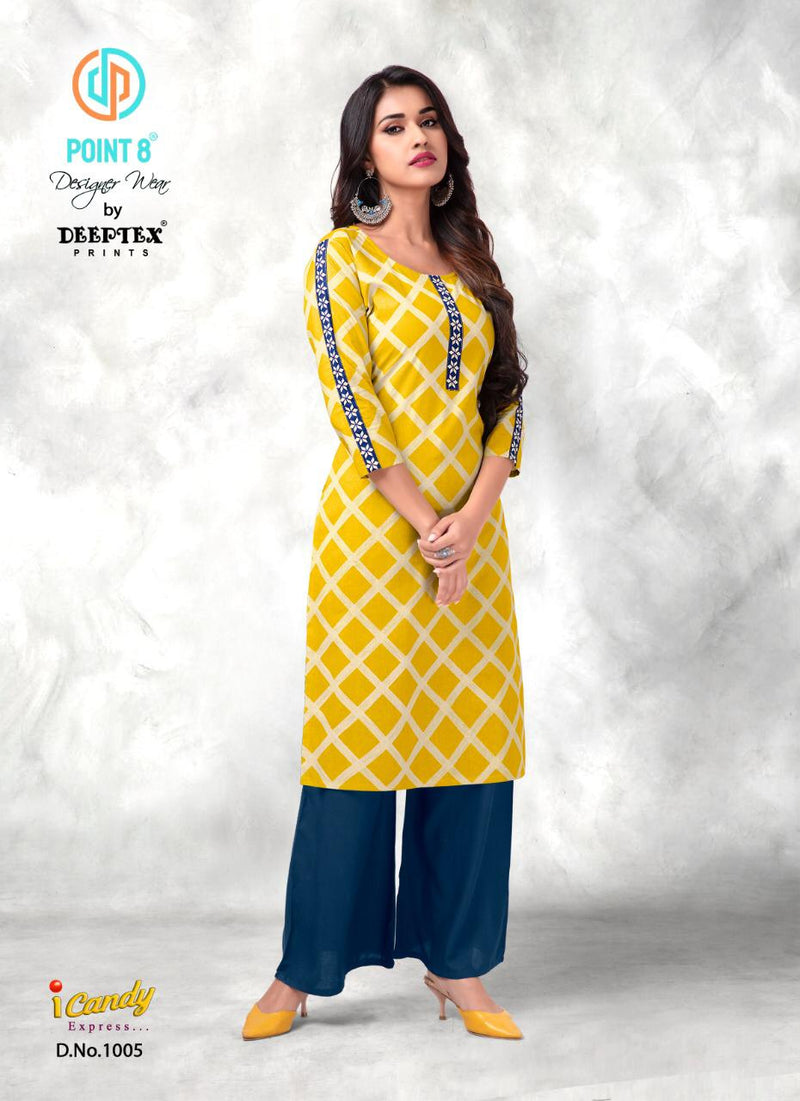 Deeptex Print I Candy Express Cotton Daily Wear Kurtis