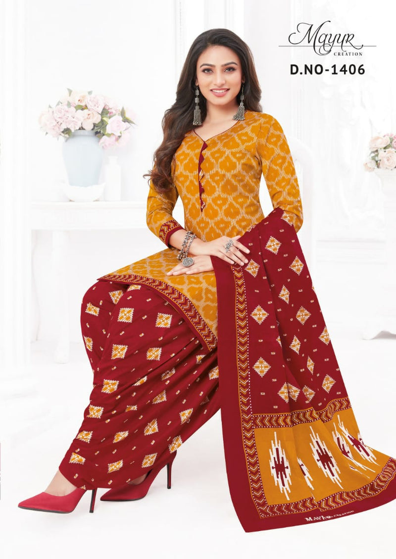 Mayur Creation Ikkat Vol 14 Cotton Printed Designer Salwar Kameez