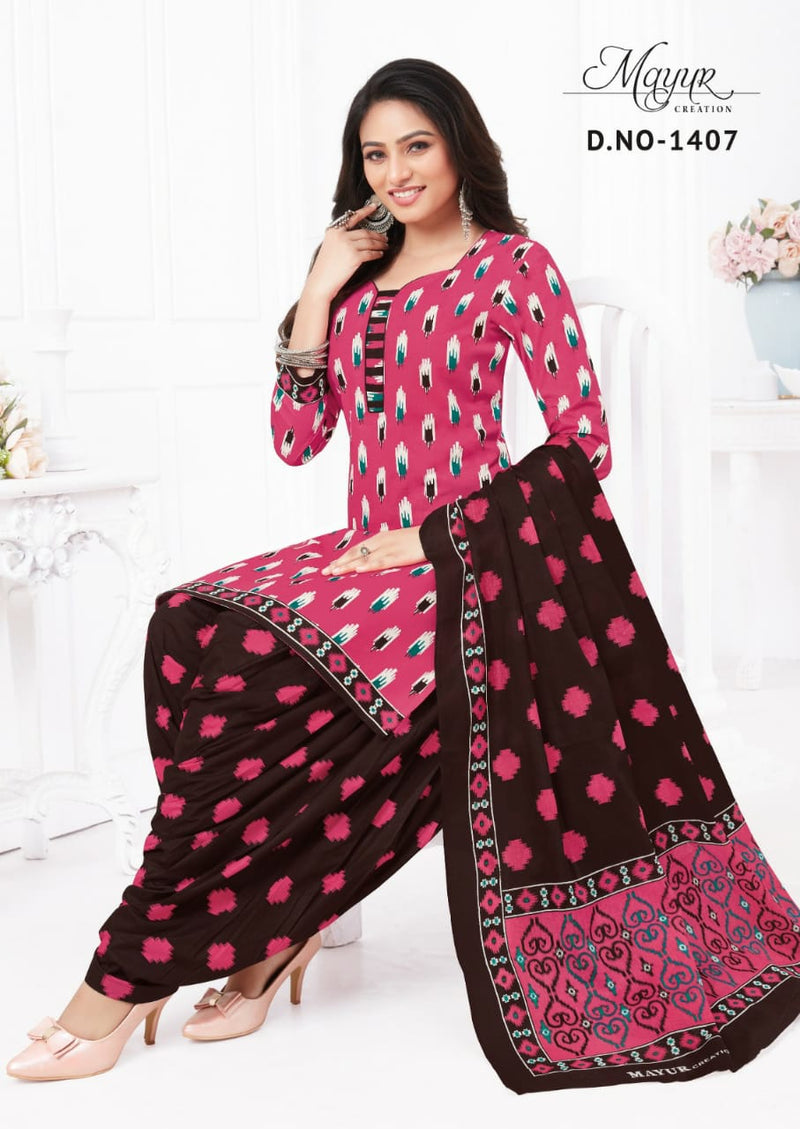Mayur Creation Ikkat Vol 14 Cotton Printed Designer Salwar Kameez