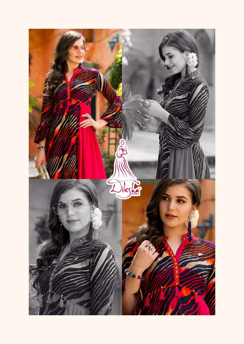 Diksha Riya Vol 1 Fancy  Party Wear Long Kurtis