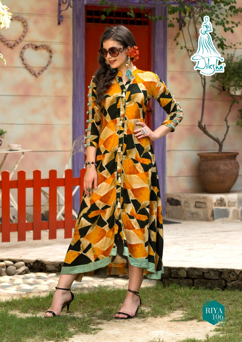Diksha Riya Vol 1 Fancy  Party Wear Long Kurtis