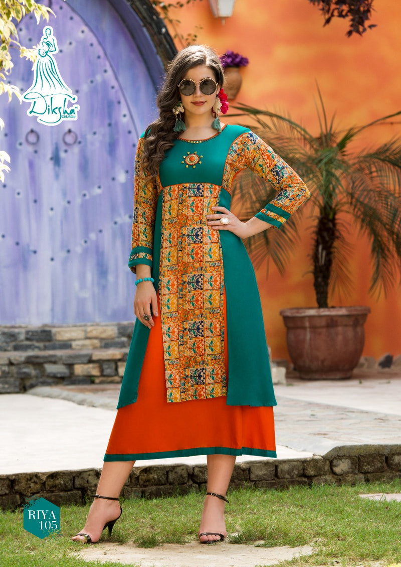 Diksha Riya Vol 1 Fancy  Party Wear Long Kurtis
